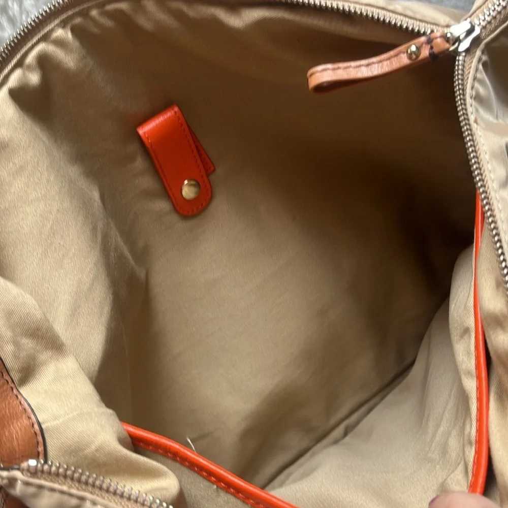 Men's Beige and Tan Travel Tote Bag - Classic Carryall